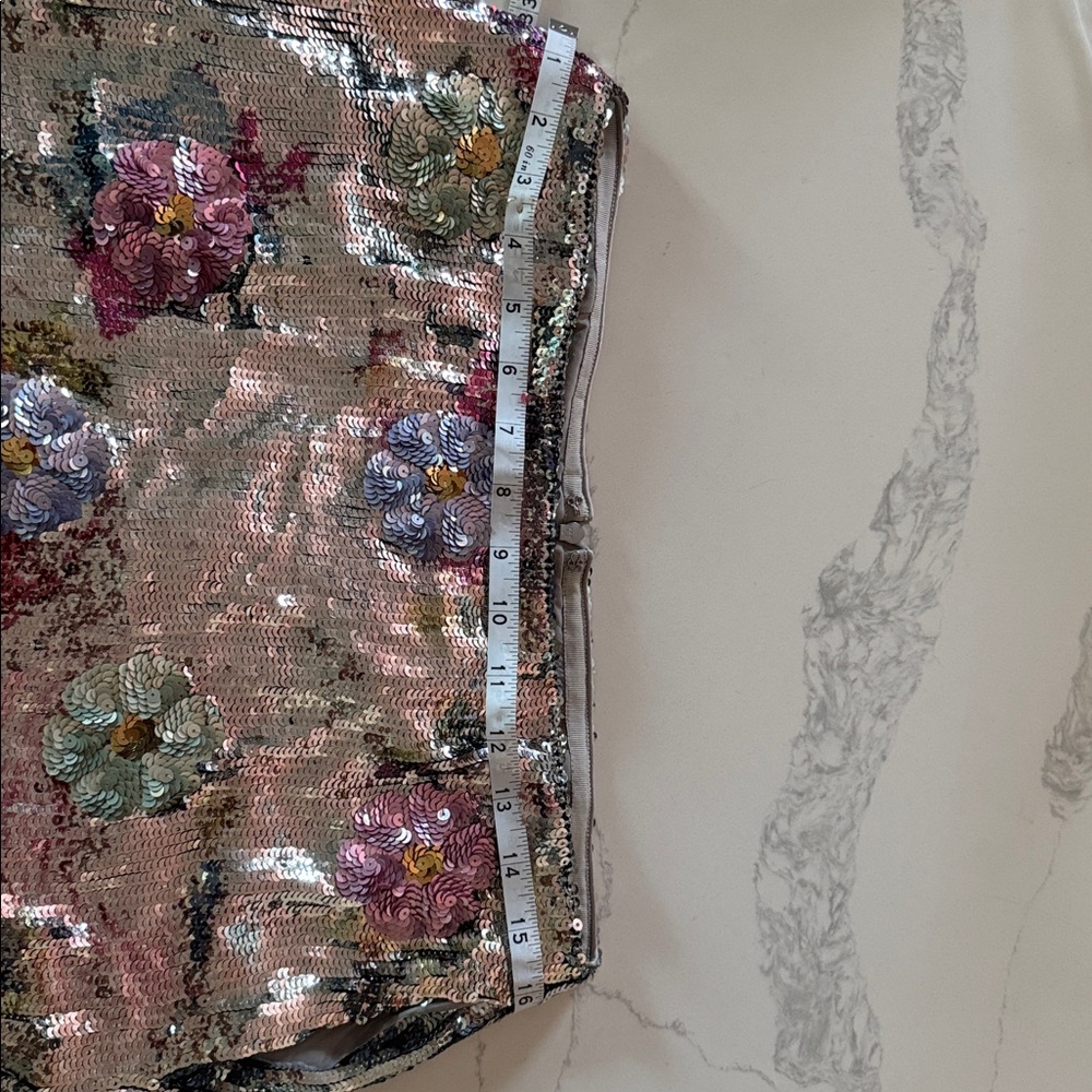 Brandon Maxwell Sequin Floral Mini Skirt - Picture 4 of 5